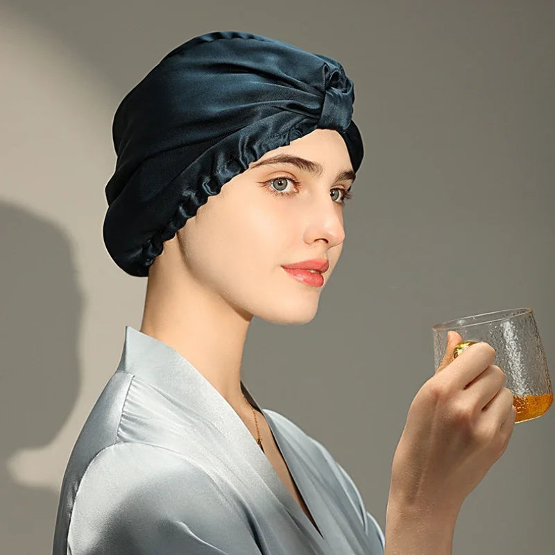 SatinÉclat™ Turban Hair Sleeping Cap