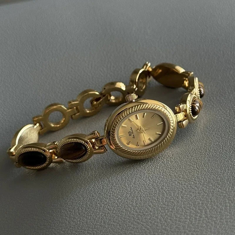 Velya Watches™ Damenuhr mit Steinarmband