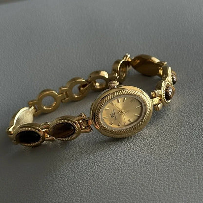 Velya Watches™ Damenuhr mit Steinarmband