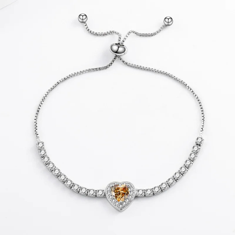 Elara Jewelry™ Amora Crystal Heart Bracelet