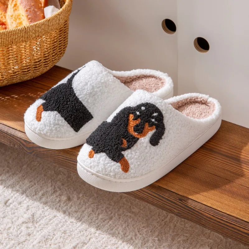 Lunara Winter™ Dachshund Embroidery Warm Slippers