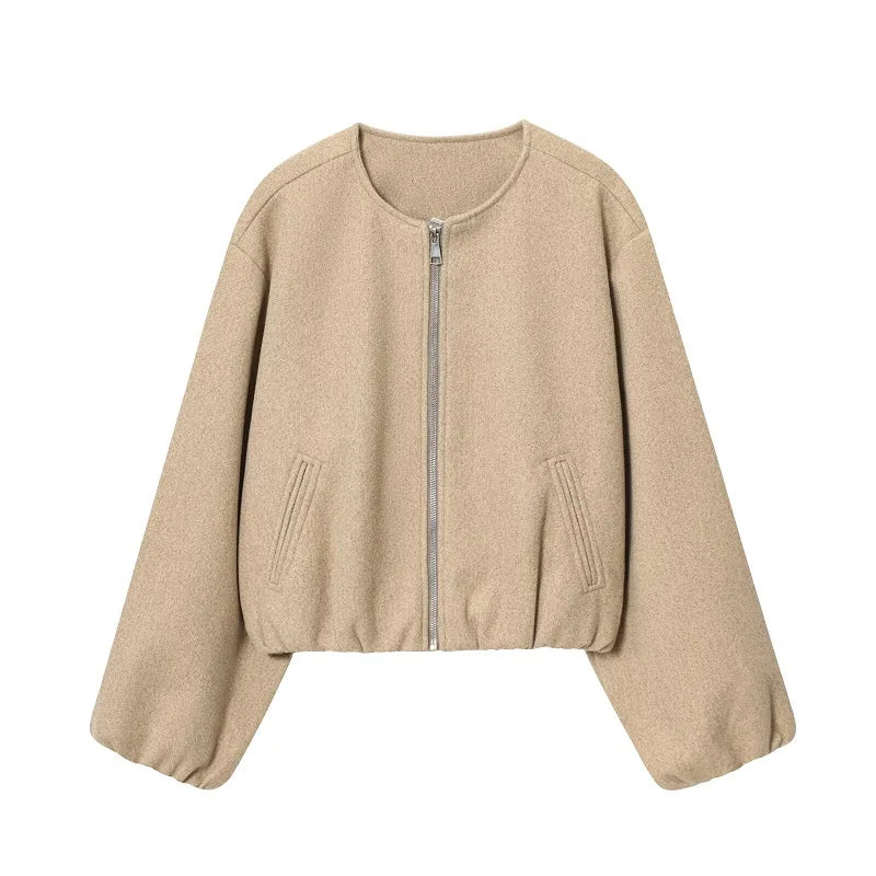 Lunara Winter™ Croppeds Fleece-Bomberjacke