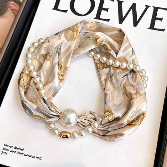 SatinÉclat™ Silk Thin Pearl Necklace