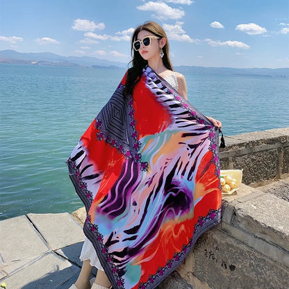 SeaLure™ Aura Artisanal Silk-Blend Shawl