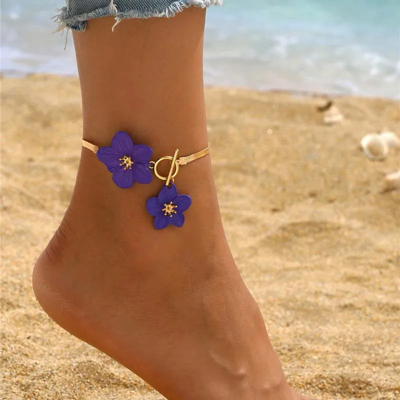 Elara Jewelry™ Flora Charm Anklet