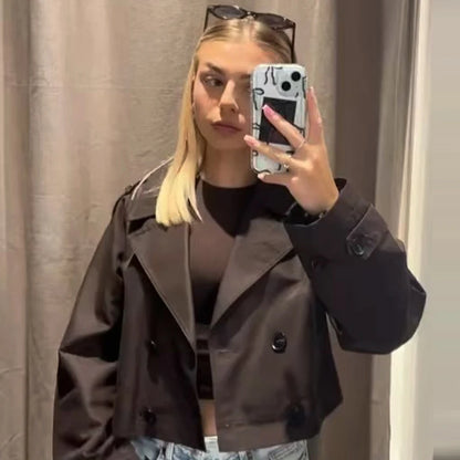 Lunara Winter™ Women’s Cropped Trench Coat