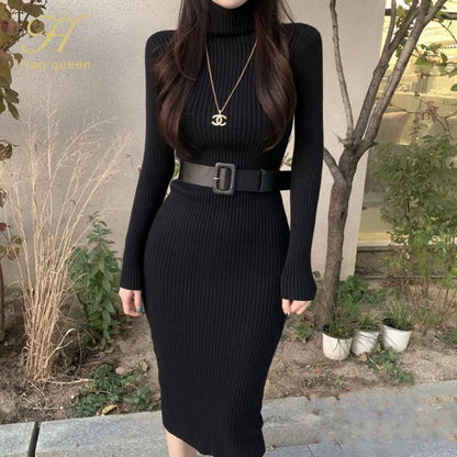 Amoura Abiti™ Winter Midi con cintura