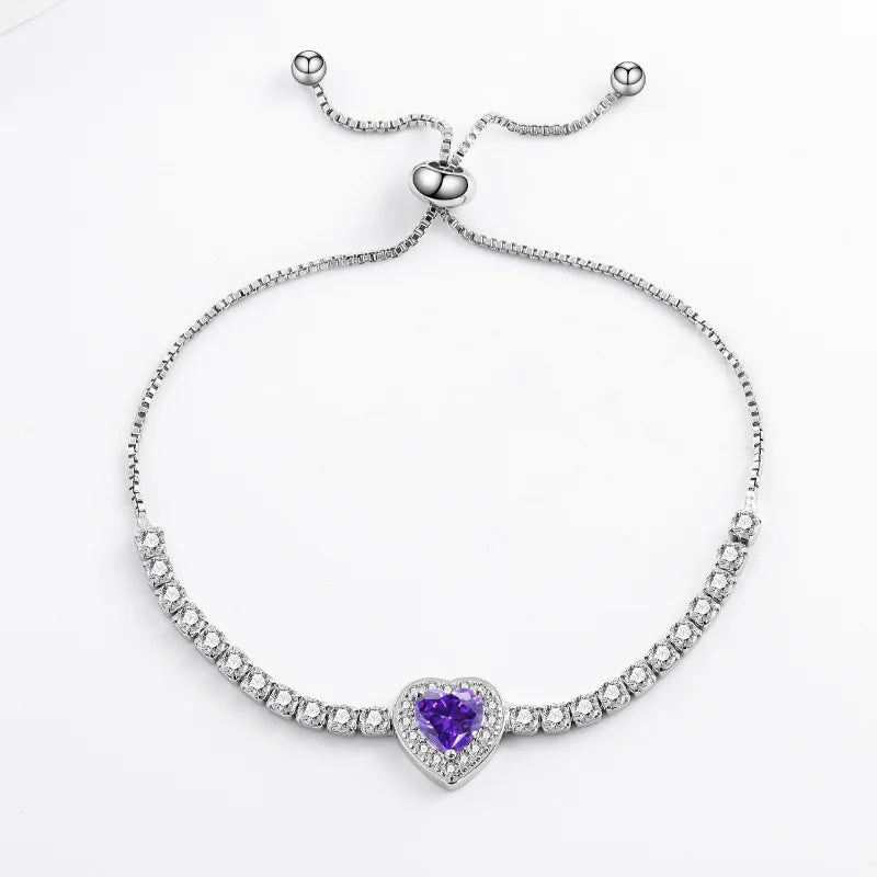 Elara Jewelry™ Amora Crystal Heart Bracelet