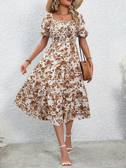 Amoura Dresses™ Long Floral Print Dress
