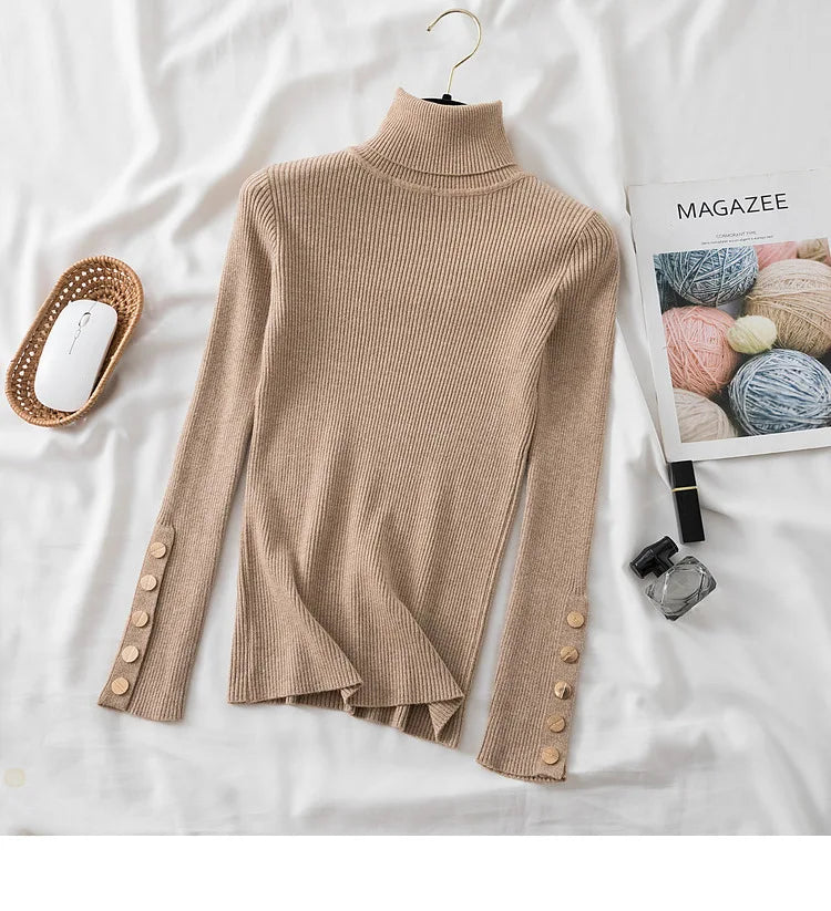 Pull à col roulé Lunara Winter™ avec détails de boutons