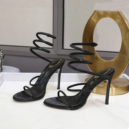 Solenne Shoes™ Rhinestone Thin High Heels