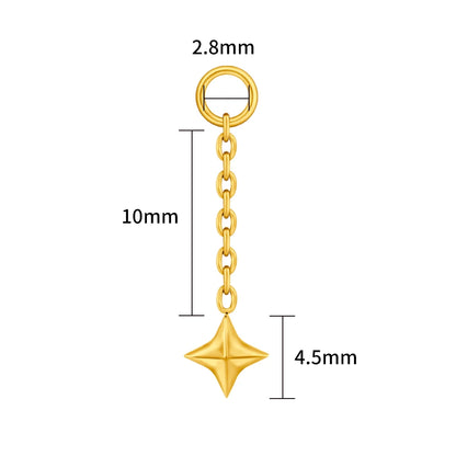 Elara Jewelry™ Luna Star Drop Necklace