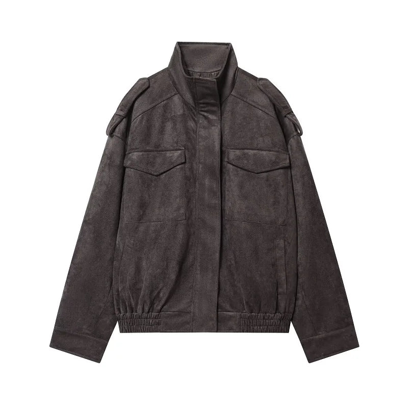 Lunara Winter™ Cropped Faux Suede Utility Jackets