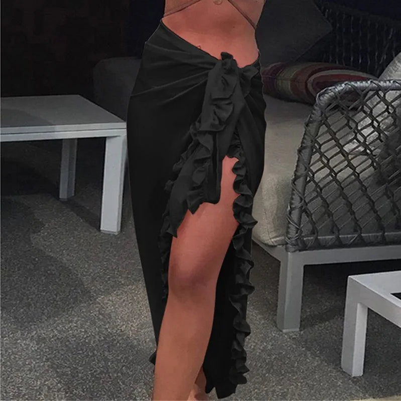 SeaLure™ Seraphina Maxi Sarongue com babados