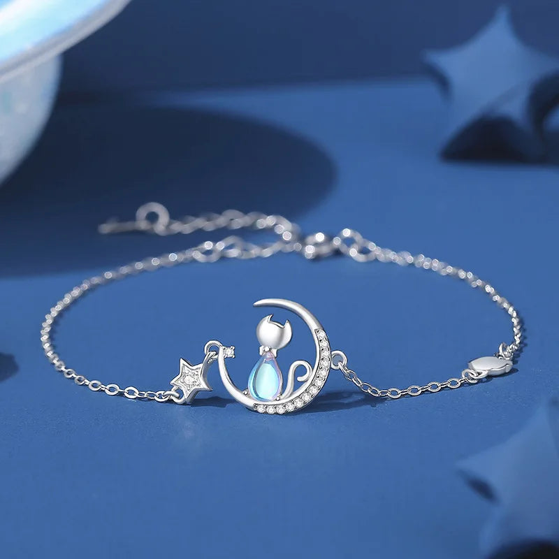 Elara Jewelry™ Celestial Cat Bracelet
