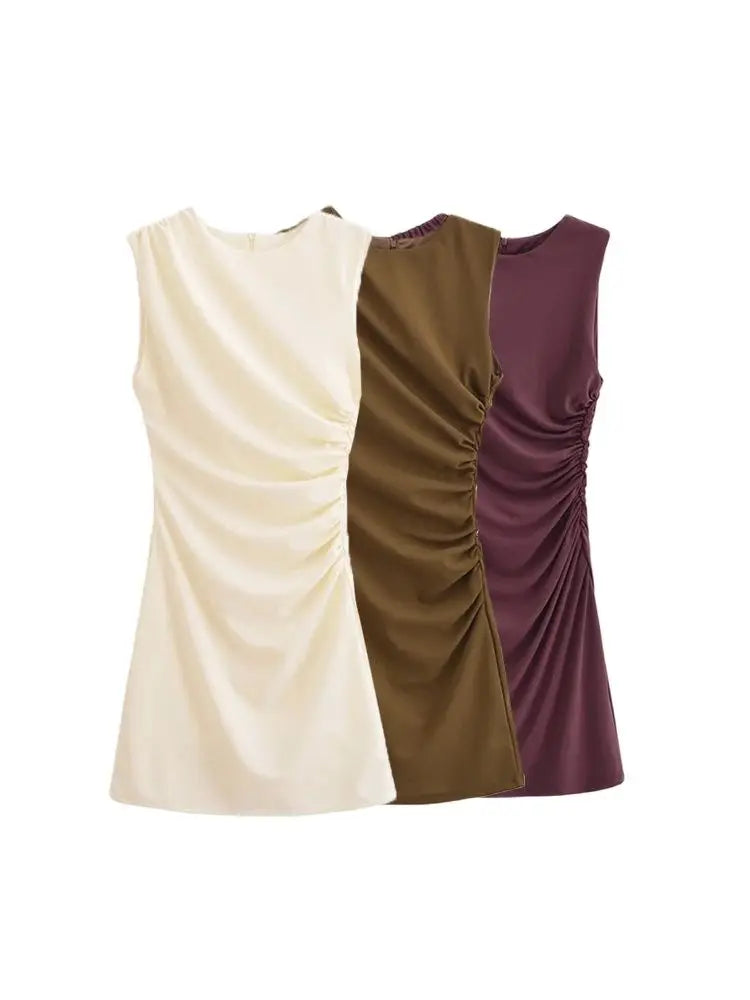 Minivestido feminino drapeado Amoura Dresses™