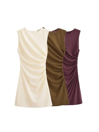 Minivestido feminino drapeado Amoura Dresses™