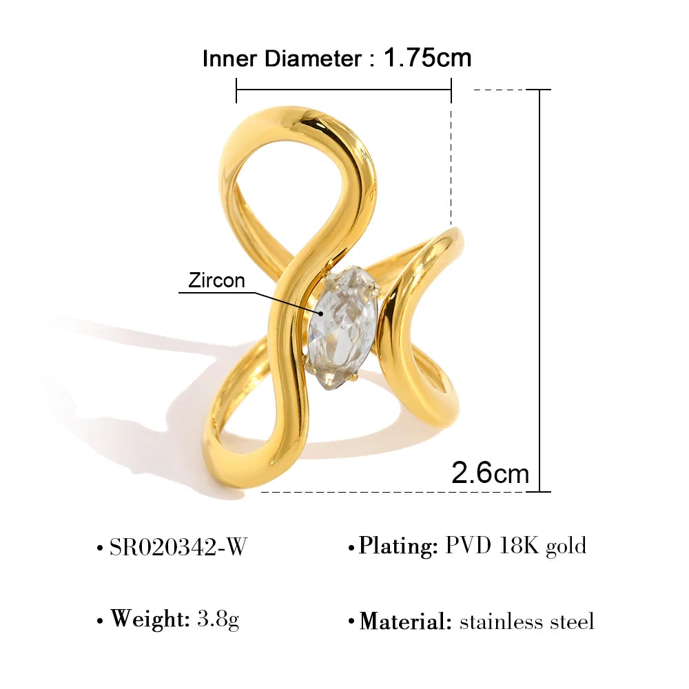 Elara Jewelry™ Floral Gemstone Wrap Ring