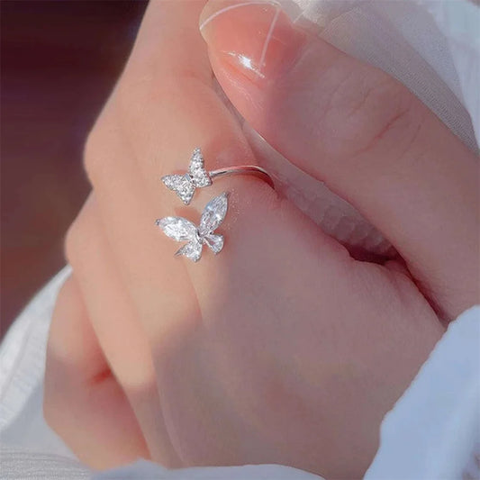 Elara Jewelry™ Twin Butterfly Glow Ring