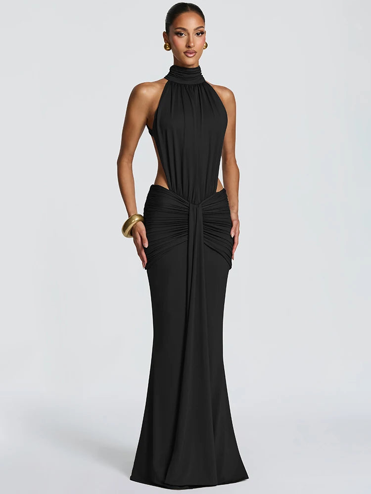 Amoura Dresses™ Turtleneck Backless Sexy Dress