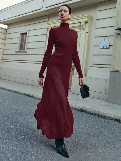 Amoura Dresses™ Long Sleeve Maxi Dress with Leg Slit