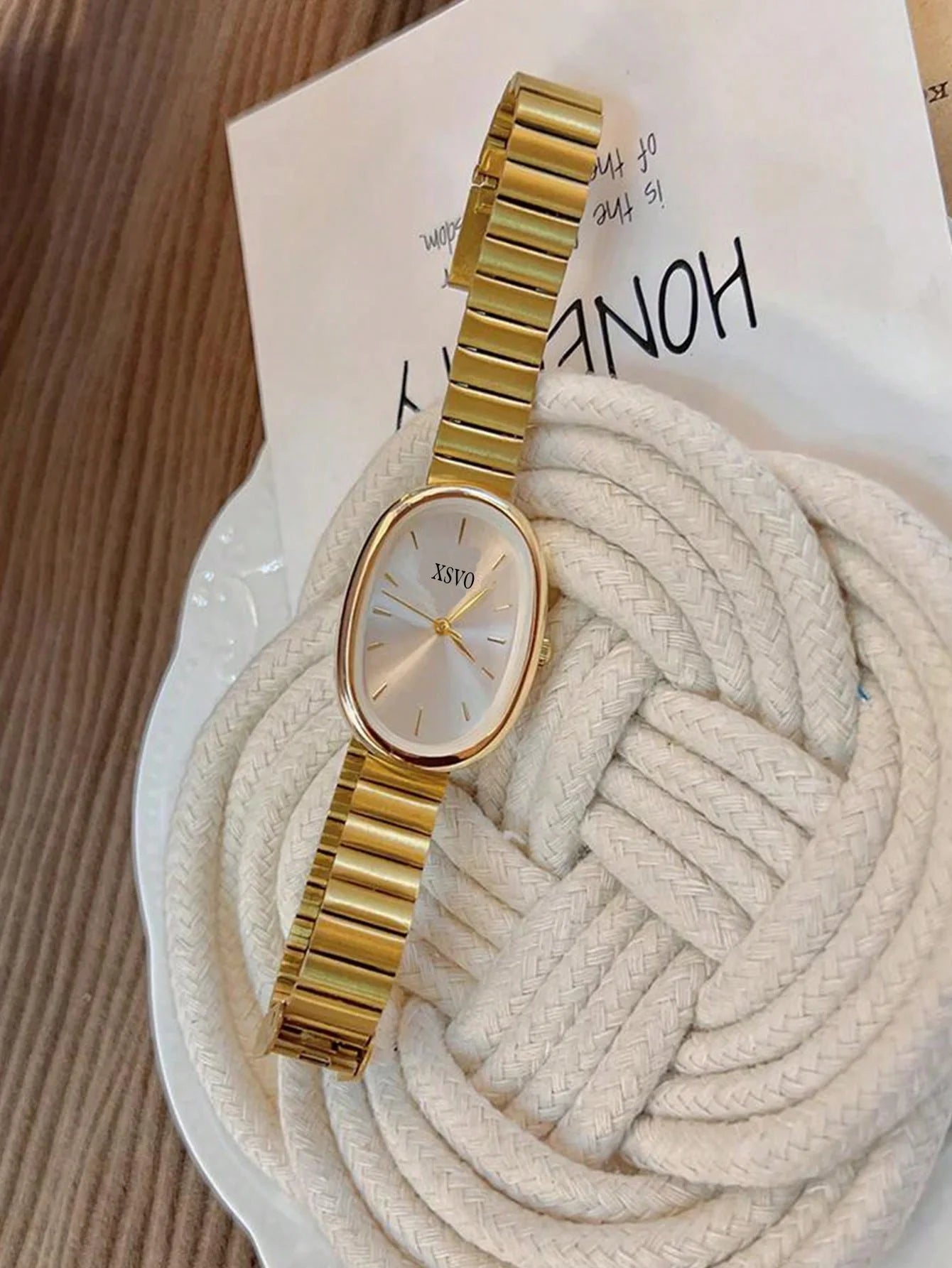 Velya Watches™ Relógio de luxo em aço oval