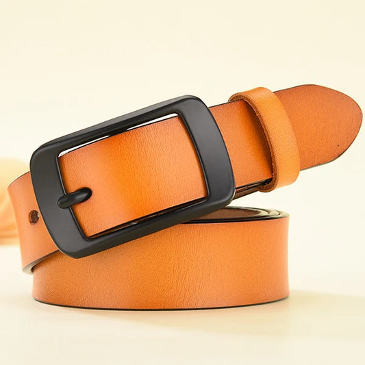ÉlanBag™ Leather Belt Black Buckle