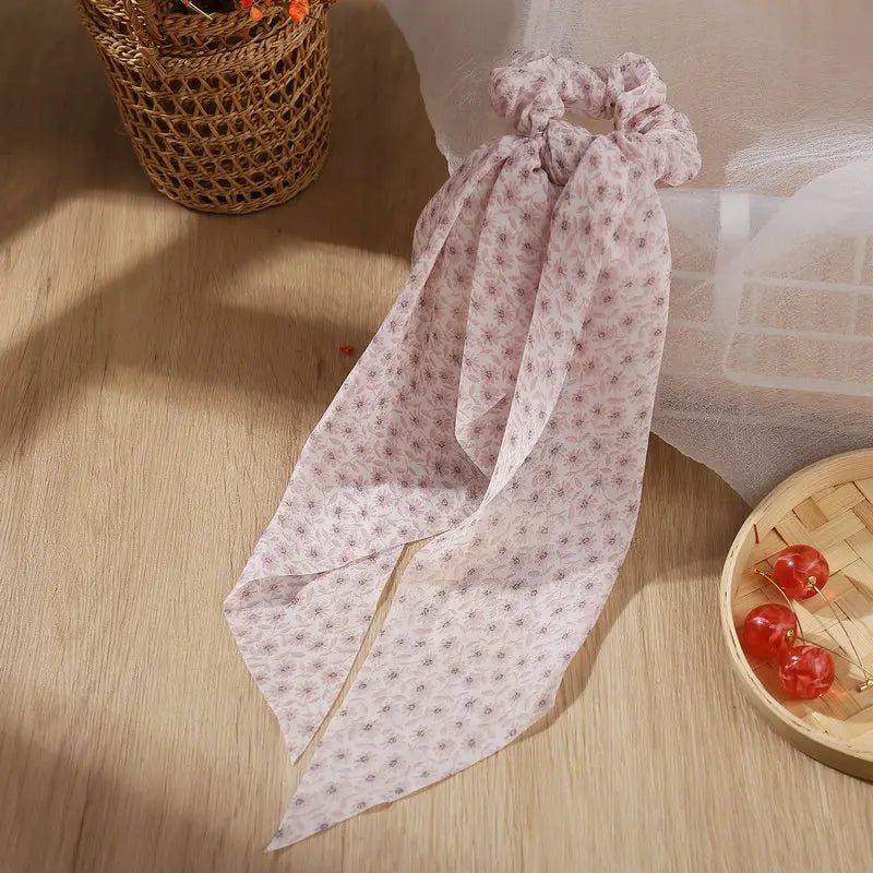 SatinÉclat™ Bow Satin Long Scrunchies