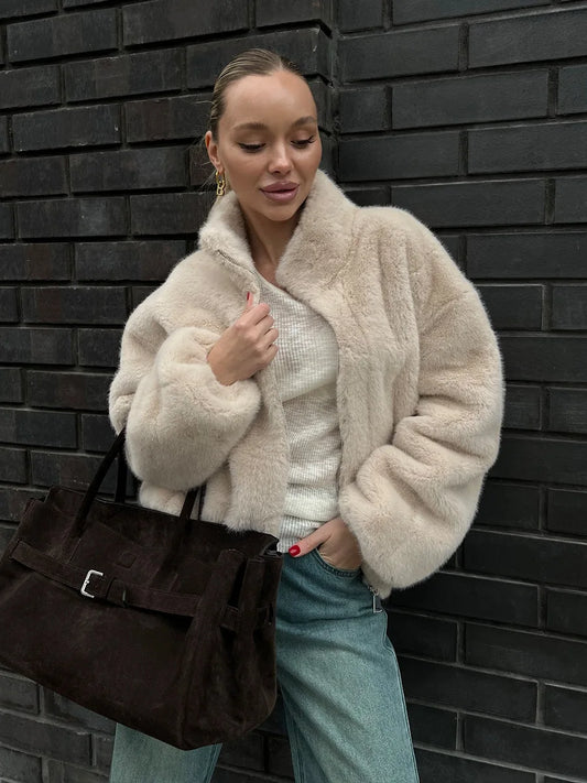Lunara Winter™ Faux Fur Zipper Jacket