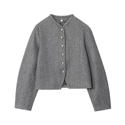 Casaco feminino chique minimalista com botões Lunara Winter™