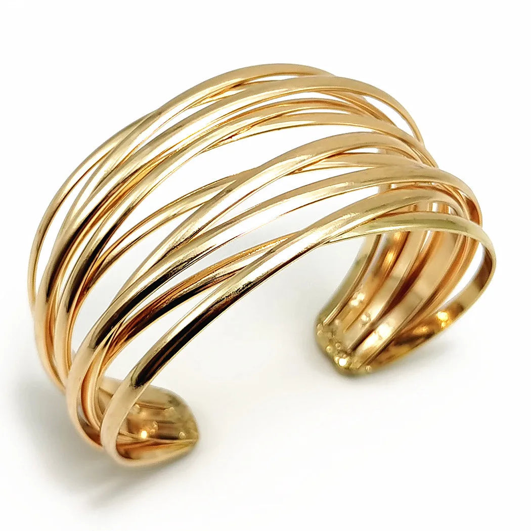 Elara Jewelry™ Imperia Luxe Layered Cuff Bracelet