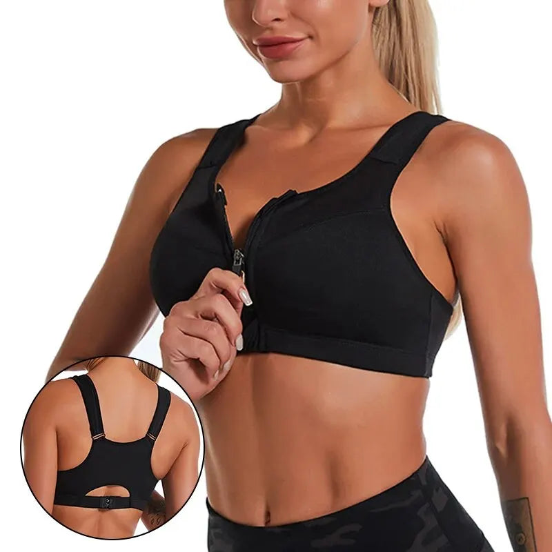 Power Sculpt Zip Bra