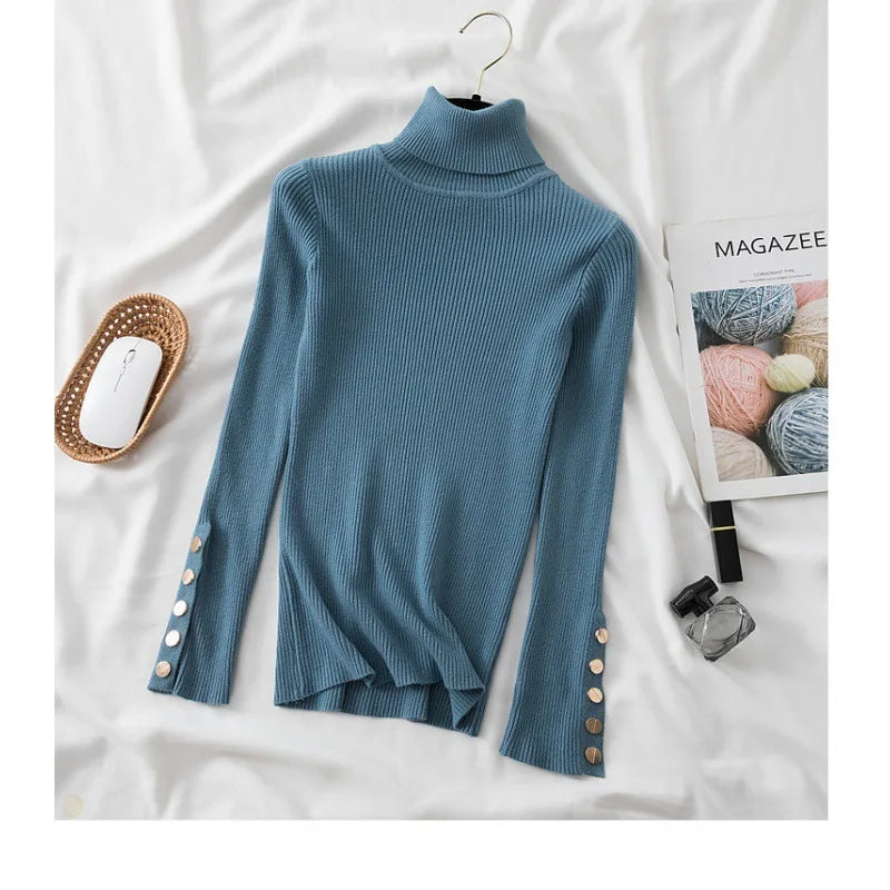 Pull à col roulé Lunara Winter™ avec détails de boutons