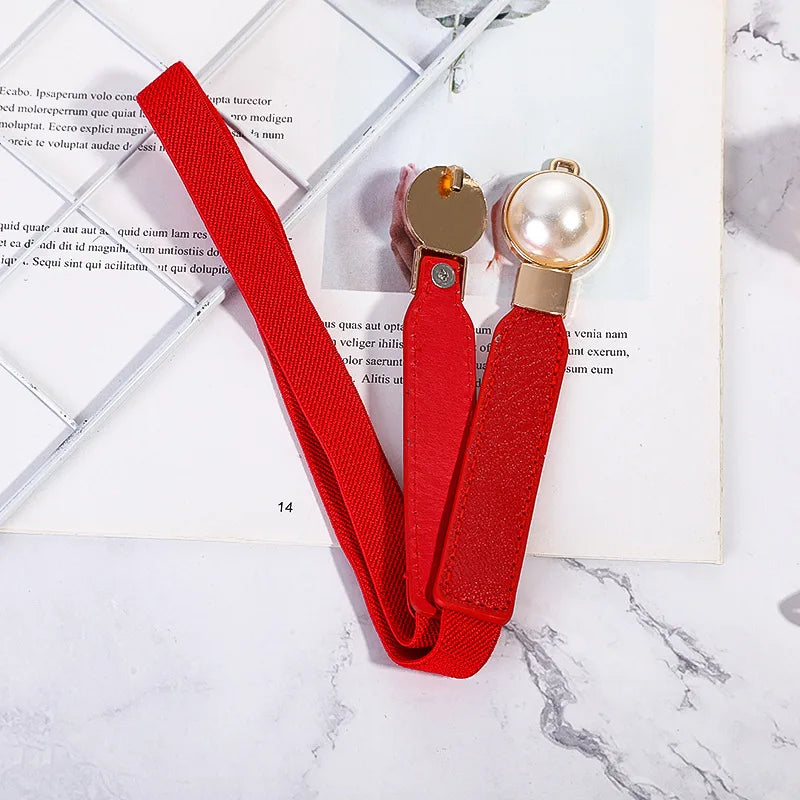 ÉlanBag™ Belt with Double Pearl Buckles