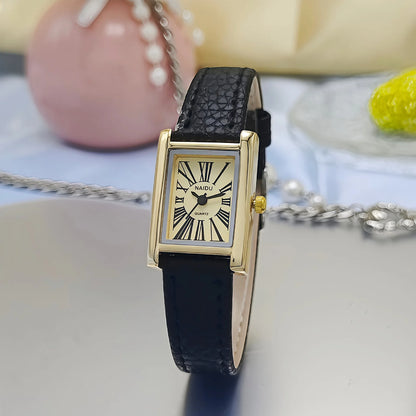Velya Watches™ Leather Strap Square Watch