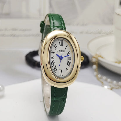 Velya Watches™ Relógio de quartzo oval vintage