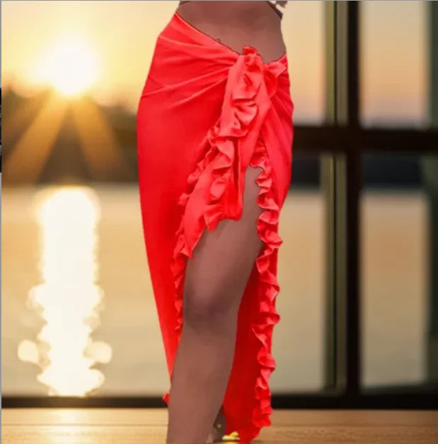 SeaLure™ Seraphina Maxi Sarongue com babados
