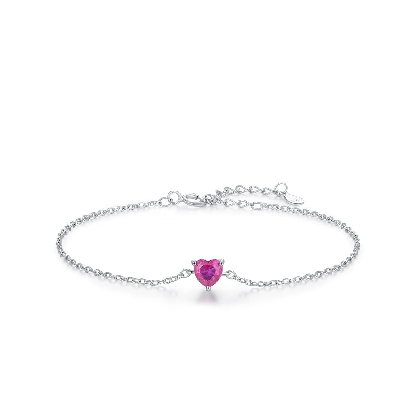 Elara Jewelry™ Rosé Amour Heart Bracelet