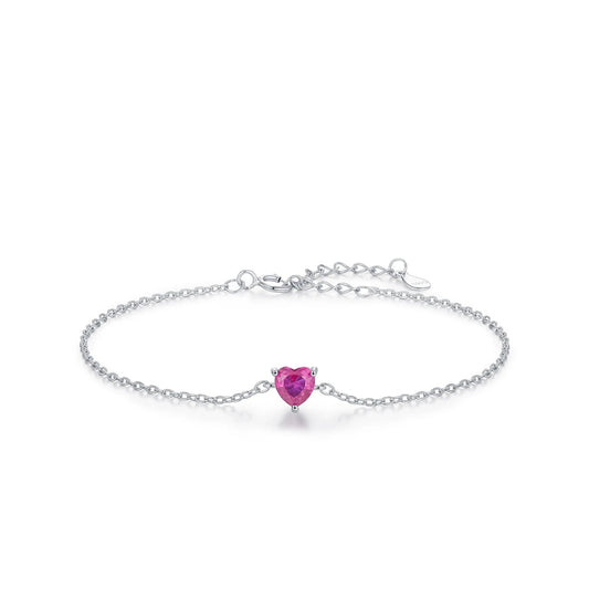 Elara Jewelry™ Rosé Amour Heart Bracelet