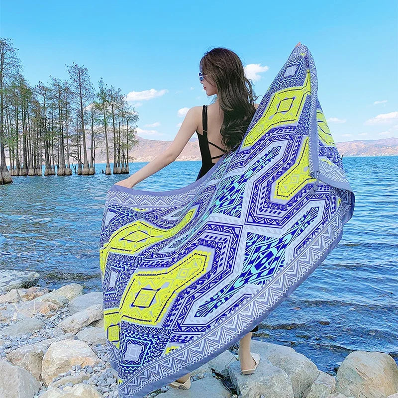 SeaLure™ Aura Artisanal Silk-Blend Shawl