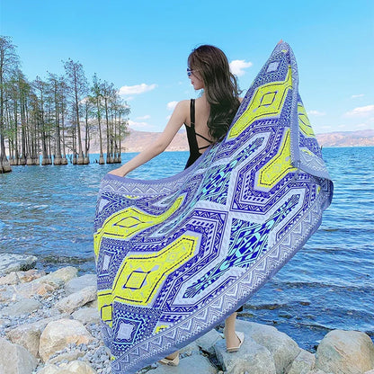 SeaLure™ Aura Artisanal Silk-Blend Shawl
