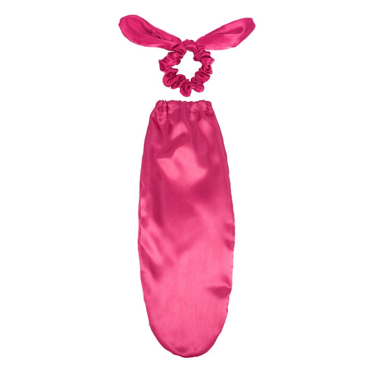 SatinÉclat™ Sleep Cap with Hair Bow Scrunchie