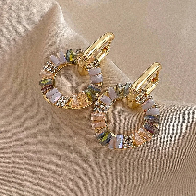 Elara Jewelry™ Aurora Radiance Hoop Earrings
