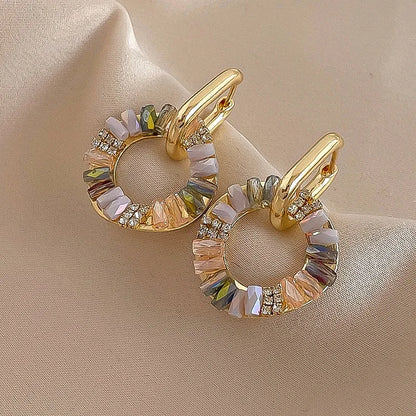 Elara Jewelry™ Aurora Radiance Hoop Earrings
