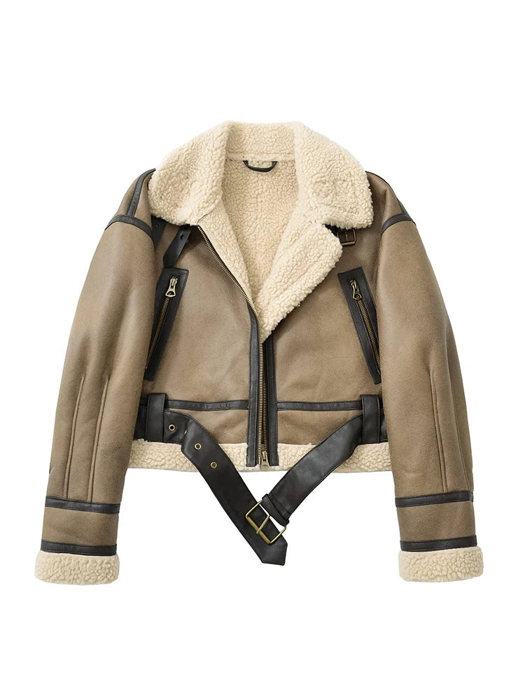 Lunara Winter™ Faux Leather Aviator Jacket