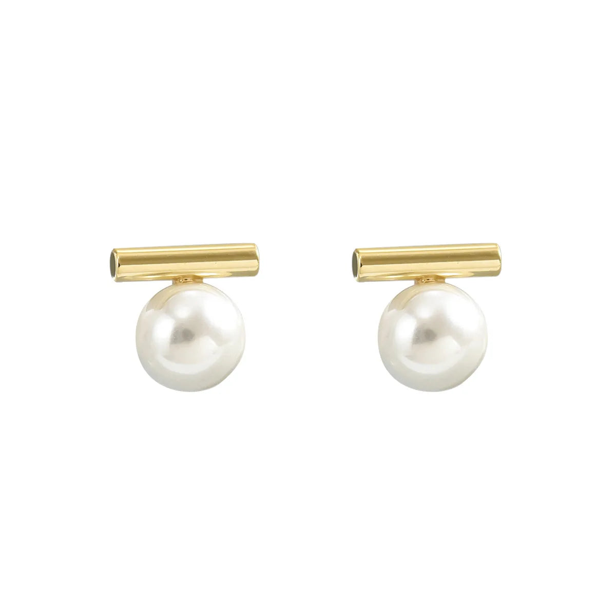 Elara Jewelry™ オーロラ パール バー イヤリング