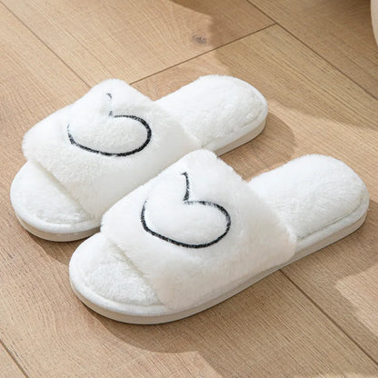 Lunara Winter™ Heart Slide Slippers