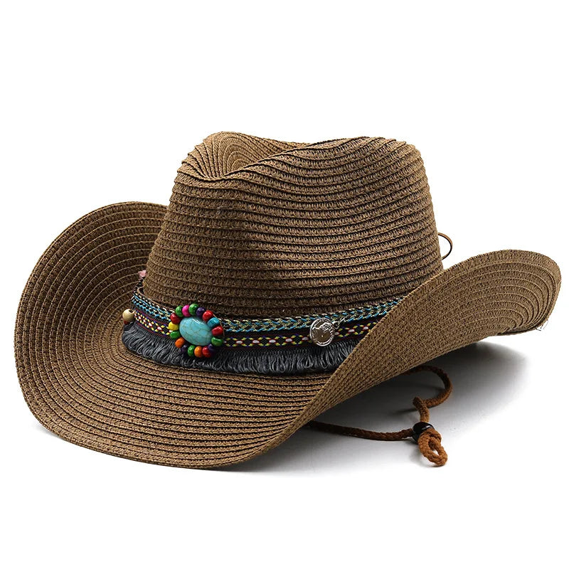Chapéu de cowboy de palha turquesa SeaLure™ Sedona