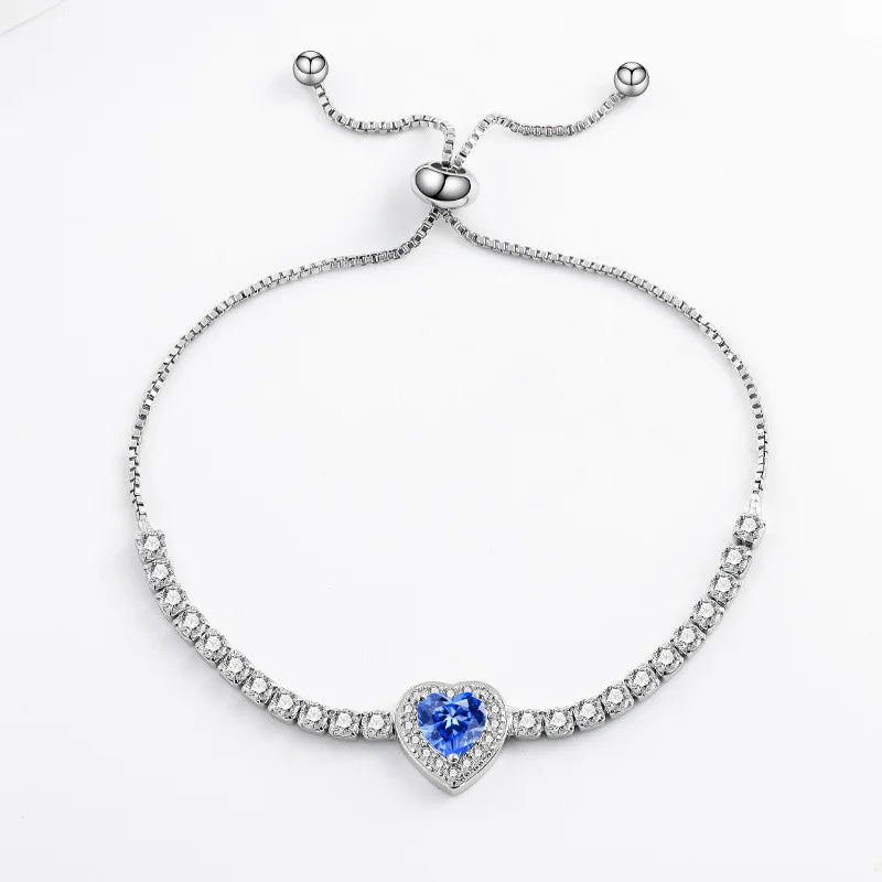 Elara Jewelry™ Amora Crystal Heart Bracelet