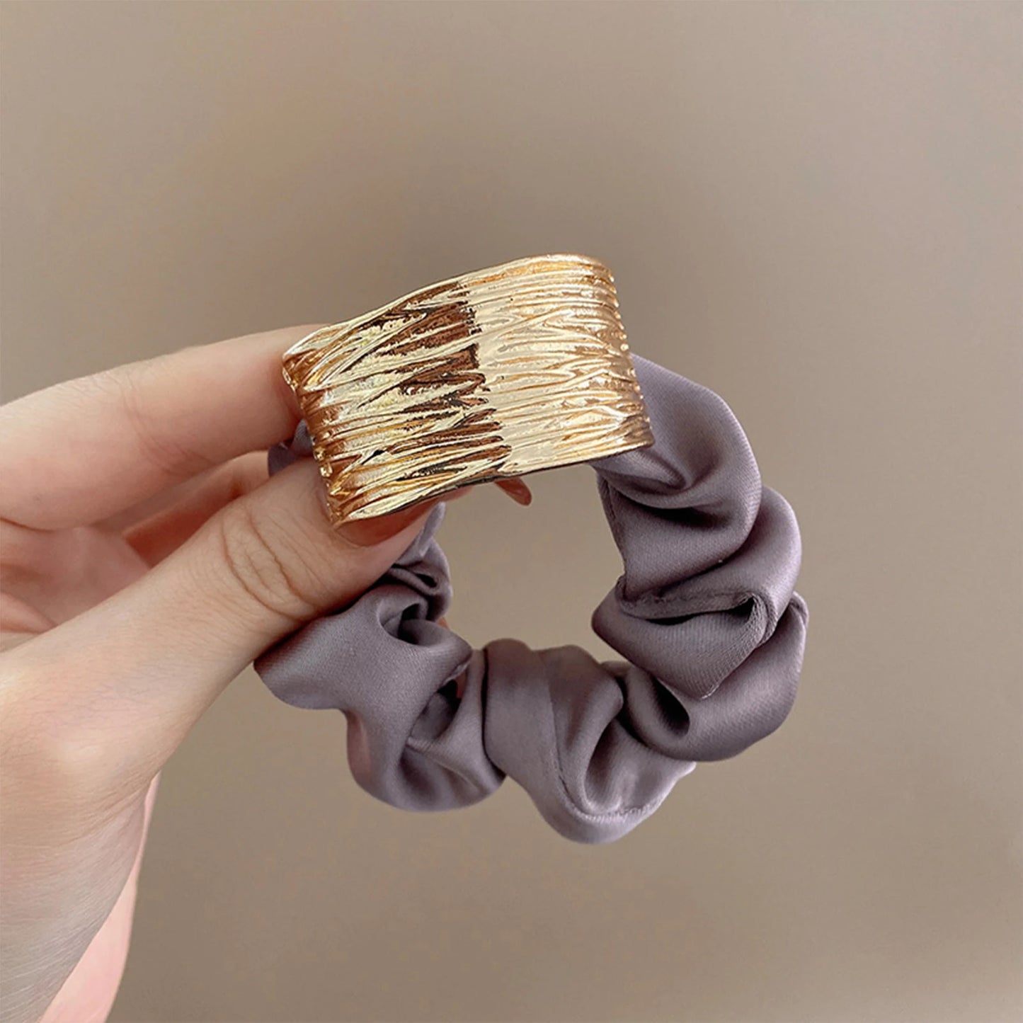 Satin Éclat™ Metal Design Hair Ties